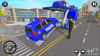 ألعاب شاحنة نقل سيارات الشرطة Screen Shot 2