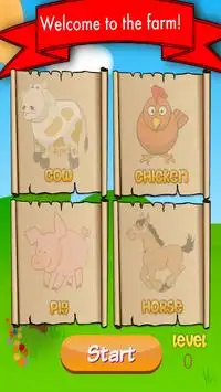 Farm Animals Memory Game Kids Screen Shot 1