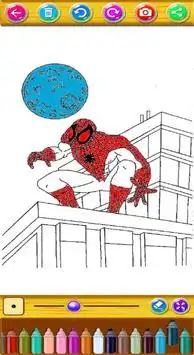 Coloring Hero Spider Super Screen Shot 3