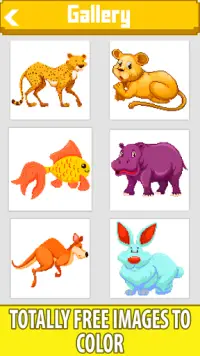 Animals Color by Number-Cats, Dogs, Horse, Unicorn Screen Shot 0