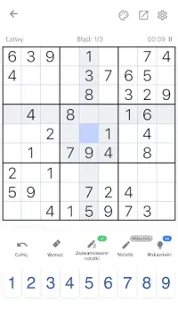 Sudoku - klasyczne łamigłówki Screen Shot 0