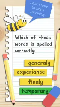Learn English Spelling Word Games & Quiz Test Game Screen Shot 1