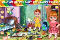 Twins Baby First Day at School Screen Shot 4