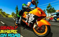 rider lalu lintas jalan raya 3d Screen Shot 0