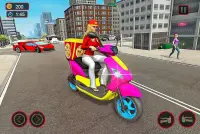 Giao bánh pizza bằng moto moto - trò chơi đồ ăn Screen Shot 0