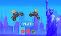 The Little Twin Upin Ipin Moto Racing Screen Shot 1