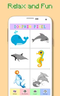 Sea Animals Dolphin And Shark Color By Number Screen Shot 3