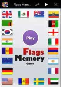 Flags Memory Game Screen Shot 0