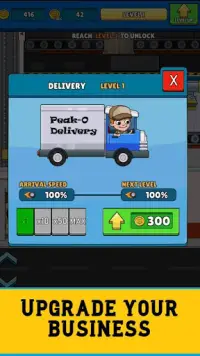 Delivery Courier Tycoon: Idle Business Manager 2D Screen Shot 3