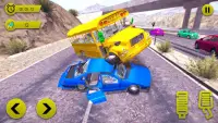 कार क्रैश ड्राइविंग गेम: बीम कूद और दुर्घटनाएं Screen Shot 16