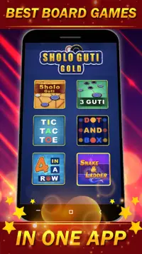 Sholo Guti Gold-Bead 16 with Tic Tac Toe & more Screen Shot 0