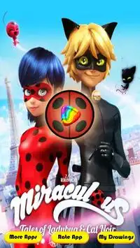 coloring ladybug and cat noir miraculou Screen Shot 0