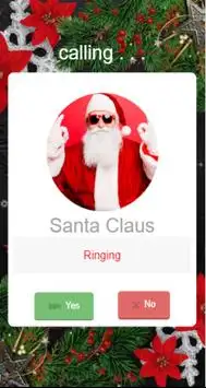 Simulator Santa Claus Video Call Screen Shot 0