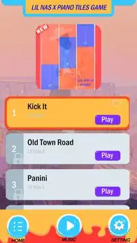 LIL NAS X Old Town Road Piano Tiles Game Screen Shot 0