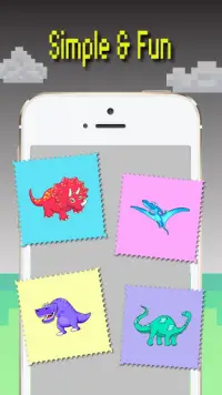 Dinosaur Color Pixel Art : Dino Coloring Game Screen Shot 4