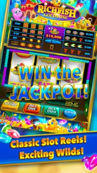 Rich Fish Gold Mine Las Vegas Slot - Slots Big Win Screen Shot 5