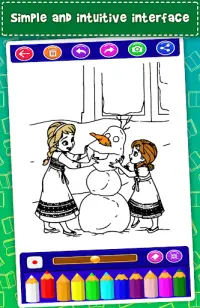 Ice Princess Coloring Pages Screen Shot 2