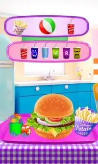 Sky Burger Maker Cooking Games Screen Shot 3