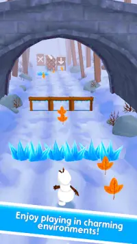 Snowman Rush: Frozen run Screen Shot 0