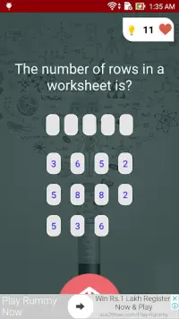 Free Microsoft Excel Test Quiz Screen Shot 5