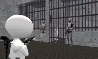 Stickman Penahanan Retreat: Robot Warrior Destruct Screen Shot 7