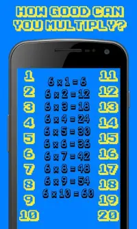 Mathematic Times Tables learn, play & train Screen Shot 2