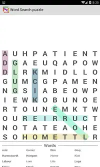 Word Search Puzzle : Search in Word Screen Shot 0
