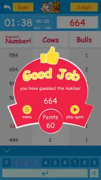 Cows & Bulls - Guess the Number Screen Shot 3