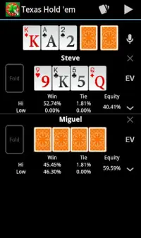 Poker Calculator Screen Shot 2