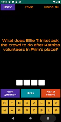 Quiz About Hunger Games - Trivia and Quotes Screen Shot 6