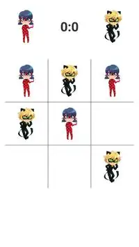 Ladybug and Cat Noir Tic Tac Toe Game Screen Shot 1