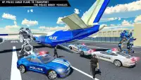 US Police Airplane Transport Robot Car Simulator Screen Shot 1