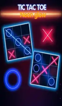 Tic Tac Toe - 네온 글로우 Screen Shot 8