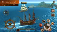 Ships of Battle - Age of Pirates - Warship Battle Screen Shot 2