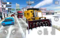 Snow Excavator Gigantic Crane 3D: Snow Plow Game Screen Shot 10