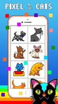 Cats - Coloring by Numbers Pixel Art - Sandbox Screen Shot 2