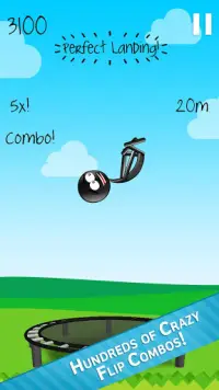 Stickman Trampoline FREE Backflip Jump Flip Master Screen Shot 0