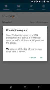 SonicWall Mobile Connect Screen Shot 3