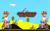 أطفال دراجة حيلة سباق Screen Shot 4