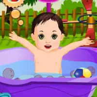 Kids Game: Garden Baby Bathing Screen Shot 2