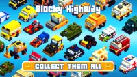 Blocky Highway: Traffic Racing Screen Shot 2