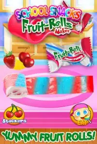 Fruit Roll Candy Maker - School Snacks Sim FREE Screen Shot 3