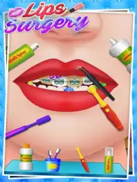 Губы Хирургия и макияж Игра: Игры для девочек Screen Shot 6