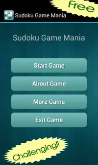 Sudoku Game Mania Screen Shot 0