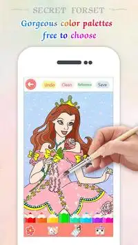 Princess Girls Coloring Games: Fairy Tale world Screen Shot 2