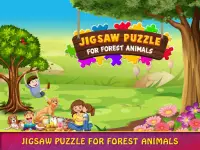 Kids Jigsaw Puzzle For Forest Animals Screen Shot 0