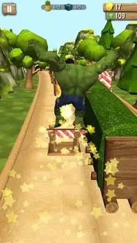 Super Green Hulk Escape Run Of Jungle Screen Shot 1