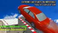 Extreme Car Stunts on Impossible Tracks Driver Sim Screen Shot 4