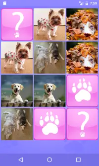 Cute Dogs Memory Match Juego ❤ Screen Shot 3