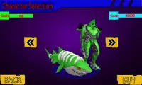 Warrior Robot Shark Game:Angry Shark Simulator App Screen Shot 1
